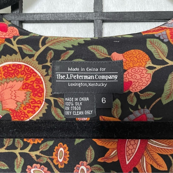 Vintage J Peterman Silk Open Front Tunic size 6 - Picture 5 of 5